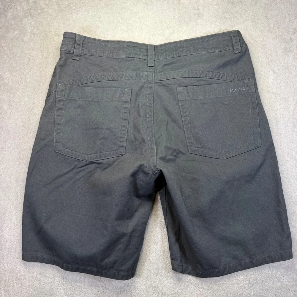 Kavu Mens 36 Shorts Gray Cotton Twill Outdoor Hiking Casual 5-Pocket Charcoal